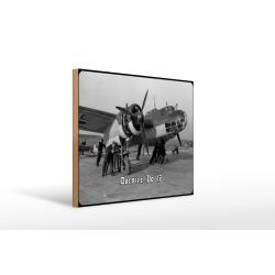 Holzschild 20x30cm Historisch Luftwaffe Bomber Dornier Do 17 Flugzeug Deutschland