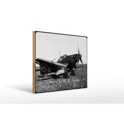 Holzschild 20x30cm Historisch Ju 87 G Stuka Panzerknacker Rollfeld Flugzeug Deutschland