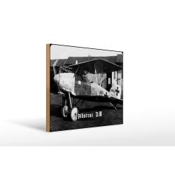 Holzschild 20x30cm Doppeldecker Jagdflugzeug Albatros D.III 1917 Flugzeug Geschenk