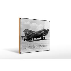 Holzschild 30x40cm Historisch Luftwaffe Junkers Ju 52 Afrikacorps Flugzeug Deutschland