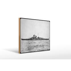 Holzschild 30x40cm Historisch Deutsche Marine Schlachtschiff Tirpitz Deutschland