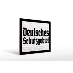 Holzschild - D. Schutzgebiet