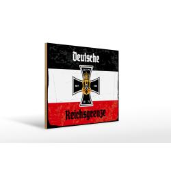 Holzschild - EK D. Reichsgrenze