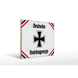 Holzschild - EKD. Reichsgrenze