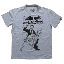 Antifa Girls - grau-melange TS