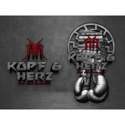 Kopf & Herz grau TS