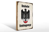 Holzschild - Adler Reichtsgrenze
