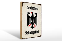 Holzschild - Adler Schutzgebiet