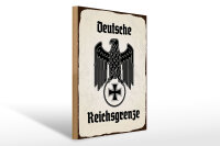 Holzschild - Adler Reichtsgrenze