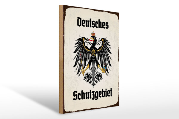 Holzschild - Adler D. Schutzgebiet