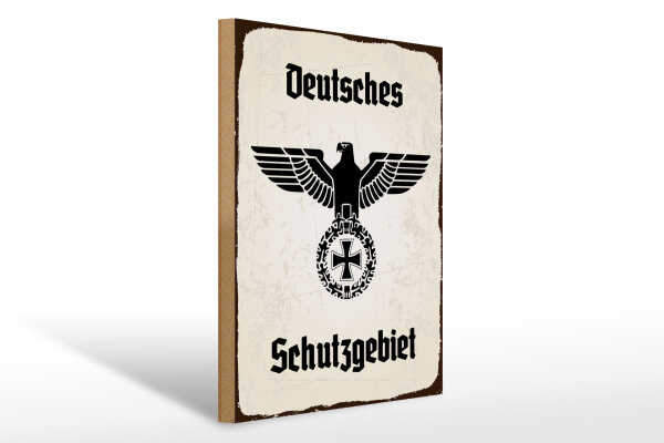 Holzschild - Adler Schutzgebiet