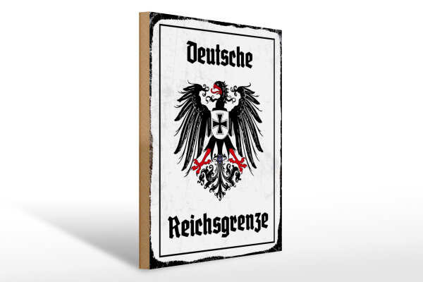 Holzschild - Adler Reichtsgrenze