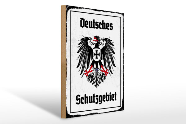 Holzschild - Adler Schutzgebiet
