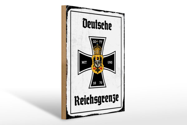 Holzschild - EK Reichtsgrenze