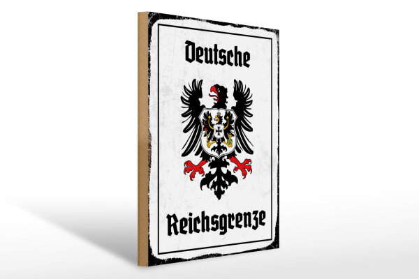 Holzschild - Adler Reichtsgrenze