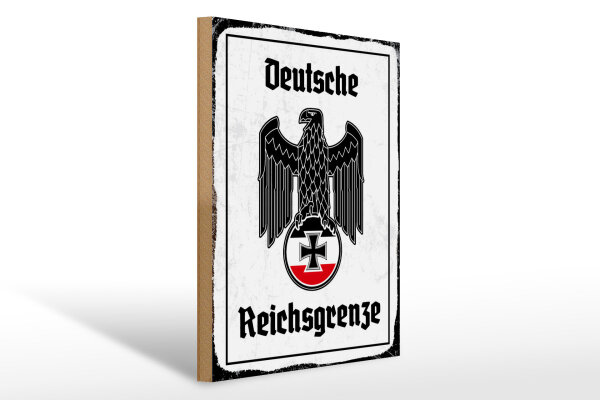 Holzschild - Adler Reichtsgrenze