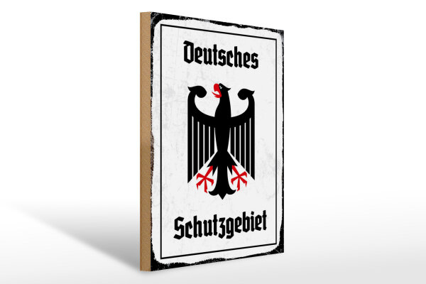Holzschild - Adler Schutzgebiet