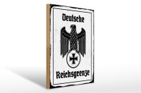 Holzschild - Adler Reichtsgrenze