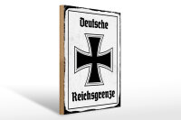 Holzschild - EK Reichtsgrenze