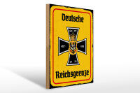 Holzschild - EK Reichtsgrenze