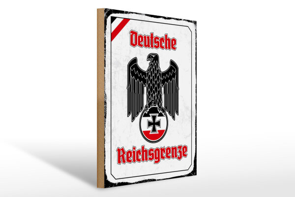 Holzschild - Adler Reichtsgrenze