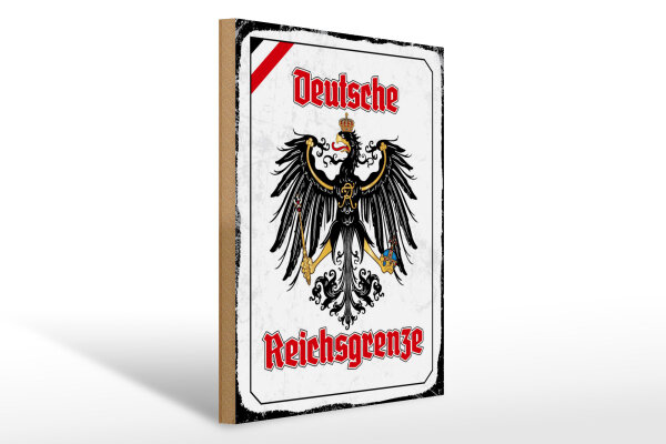 Holzschild - Adler Reichtsgrenze
