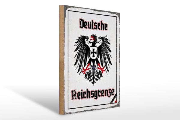 Holzschild - Adler Reichtsgrenze