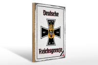 Holzschild - EK Reichtsgrenze