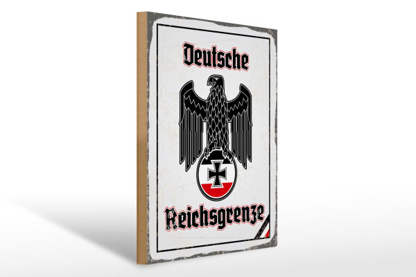 Holzschild - Adler Reichtsgrenze