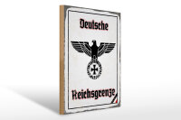 Holzschild - Adler Reichtsgrenze