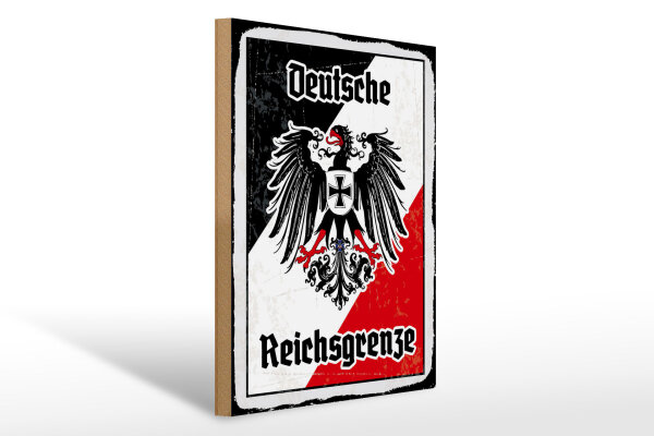 Holzschild - Adler Reichtsgrenze