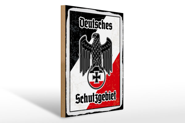 Holzschild - Adler Schutzgebiet