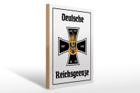 Holzschild - EK Reichtsgrenze