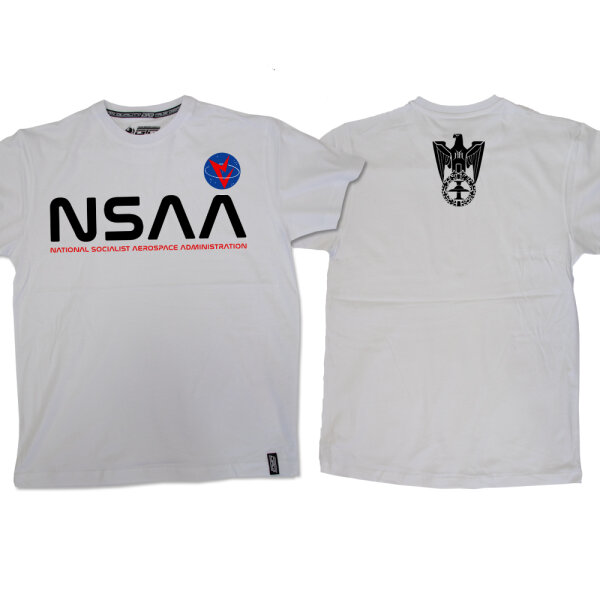 T-SHIRT "NSAA" WEISS  M