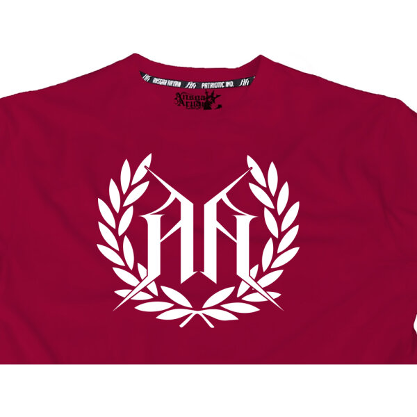 T-SHIRT "LEAF" BORDEAUX XXL