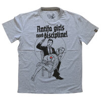 Antifa Girls - grau-melange TS L