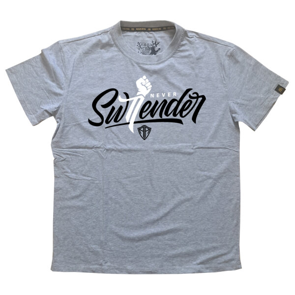 Never Surrender grau-melange TS XXL
