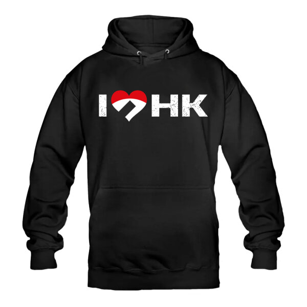 I <3 HK Hoody schwarz XL