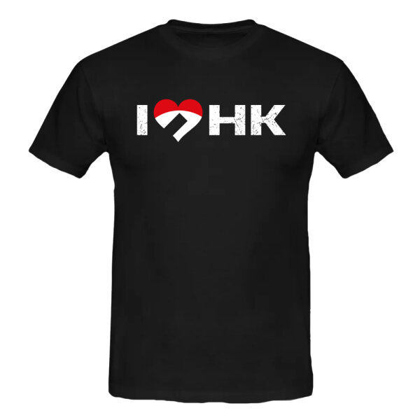 I <3 HK T-Shirt schwarz XL