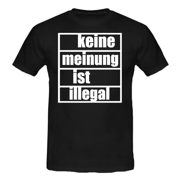 KEINE MEINUNG T-Shirt schwarz M