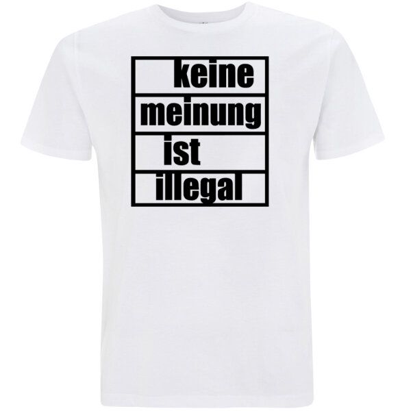 KEINE MEINUNG T-Shirt weiß L