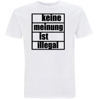 KEINE MEINUNG T-Shirt weiß L