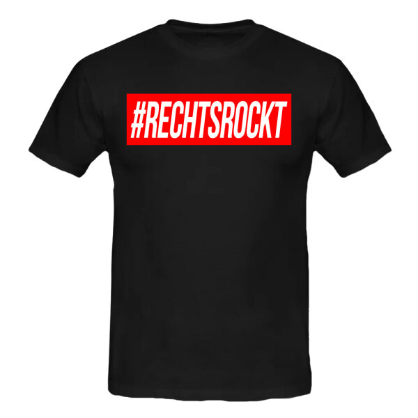 #RECHTSROCKT T-Shirt schwarz 3XL