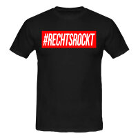 #RECHTSROCKT T-Shirt schwarz 3XL