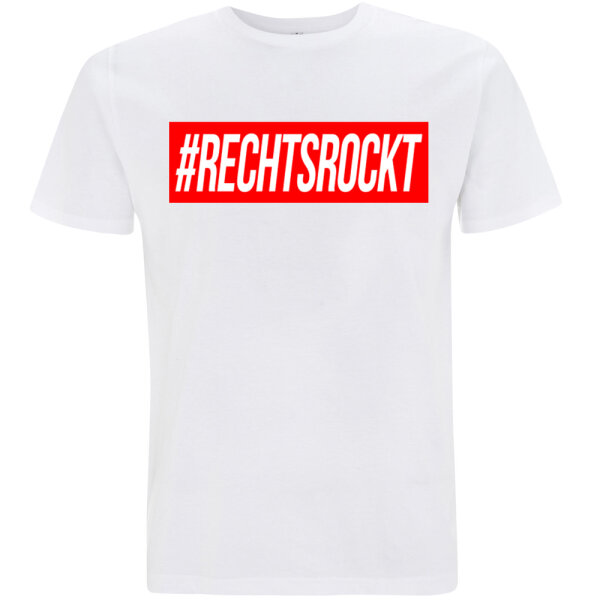 #RECHTSROCKT T-Shirt weiß L