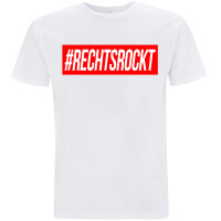 #RECHTSROCKT T-Shirt weiß L