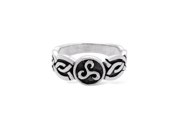 Keltischer Ring ARIAN 8 mm Irischer Triskele Silberring Freundschaftsring 16,5/52