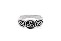 Keltischer Ring ARIAN 8 mm Irischer Triskele Silberring...