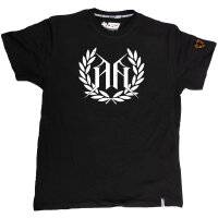 T-SHIRT "LEAF" SCHWARZ  L