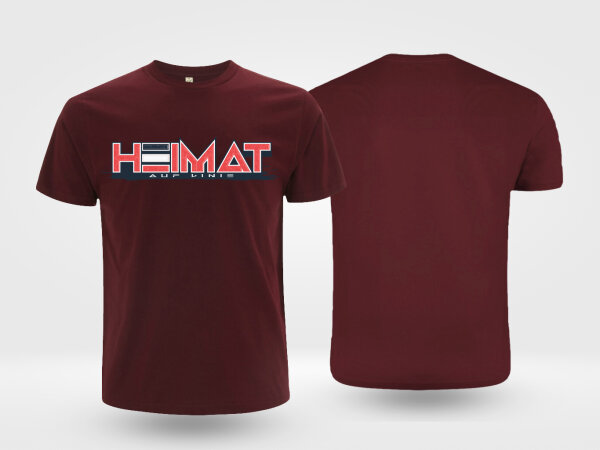 Heimat - auf Linie bordeaux TS XXL